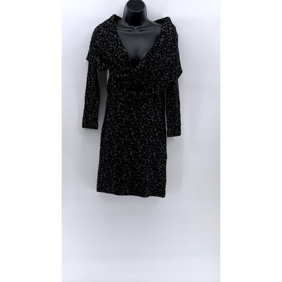 LORRAINE PARISH FOR LAKOTA Women's Petite Black-Gray Printed Dress SZ XS - Picture 1 of 10